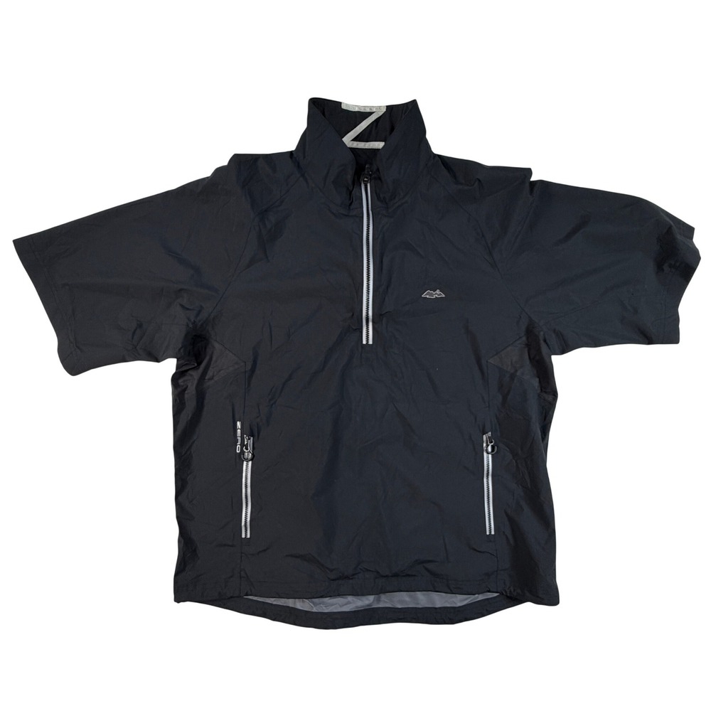 Zero Restriction Mens XL Black Short Sleeve Half Zip Golf Windshirt Pullover